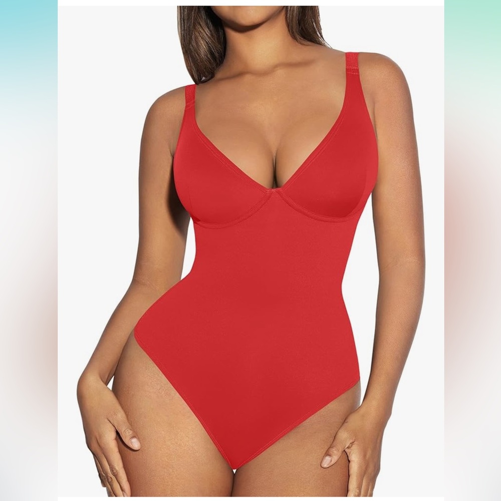 FeelinGirl Tummy Control Shapewear Bodysuits for Women Body Suits Deep V